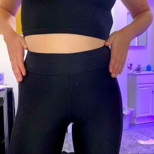 Under armor shiny black leggings